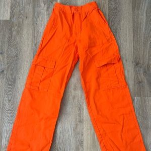 Neon Orange Utility Pants